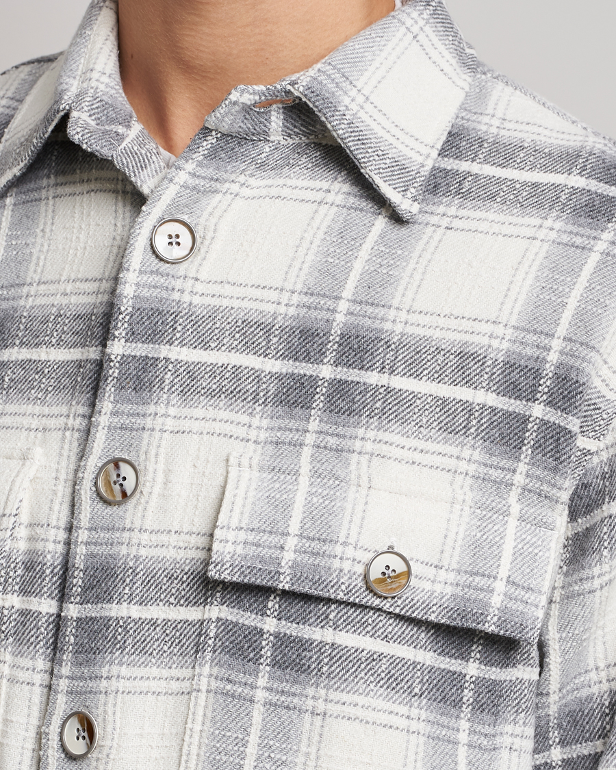 Heren | Overhemden | NN07 | Soren Cotton Checked Overhisrt Grey/White