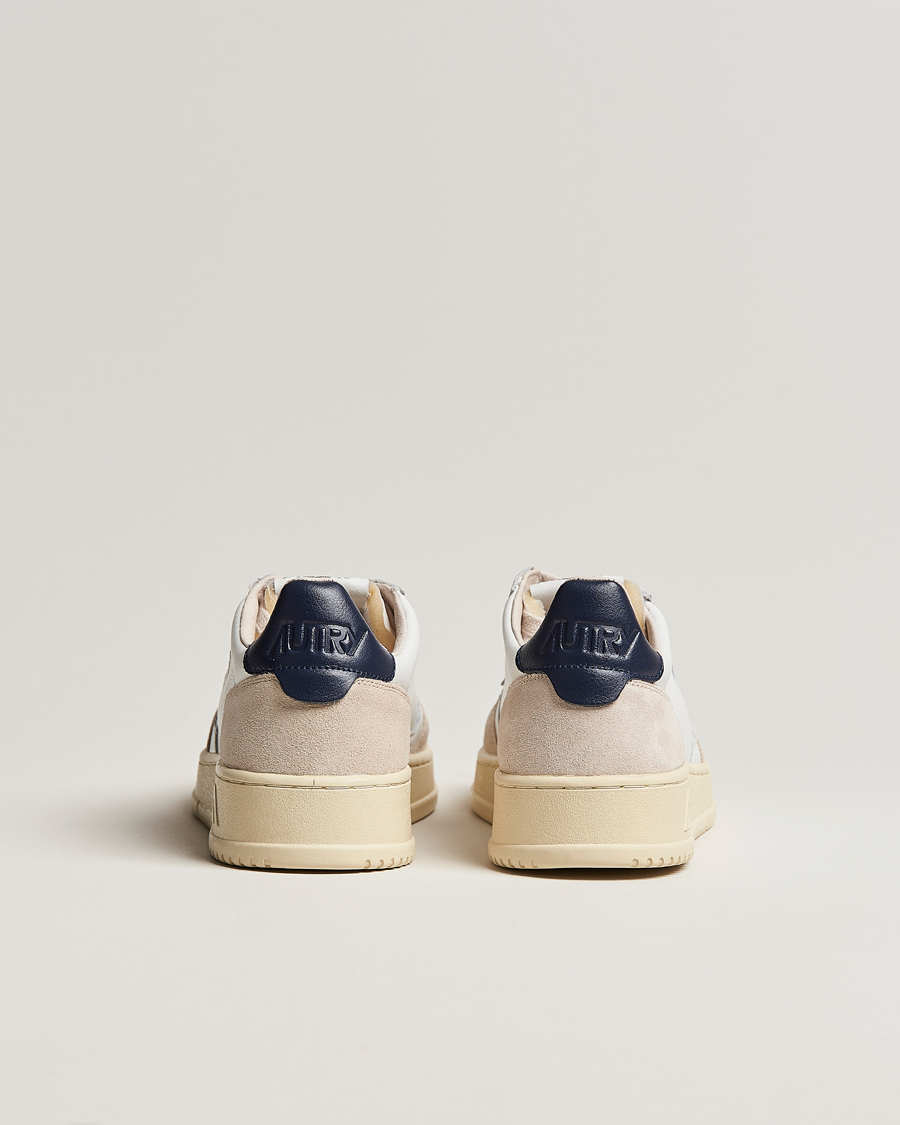 Heren | Sneakers | Autry | Medalist Low Leather/Suede Sneaker White/Blue