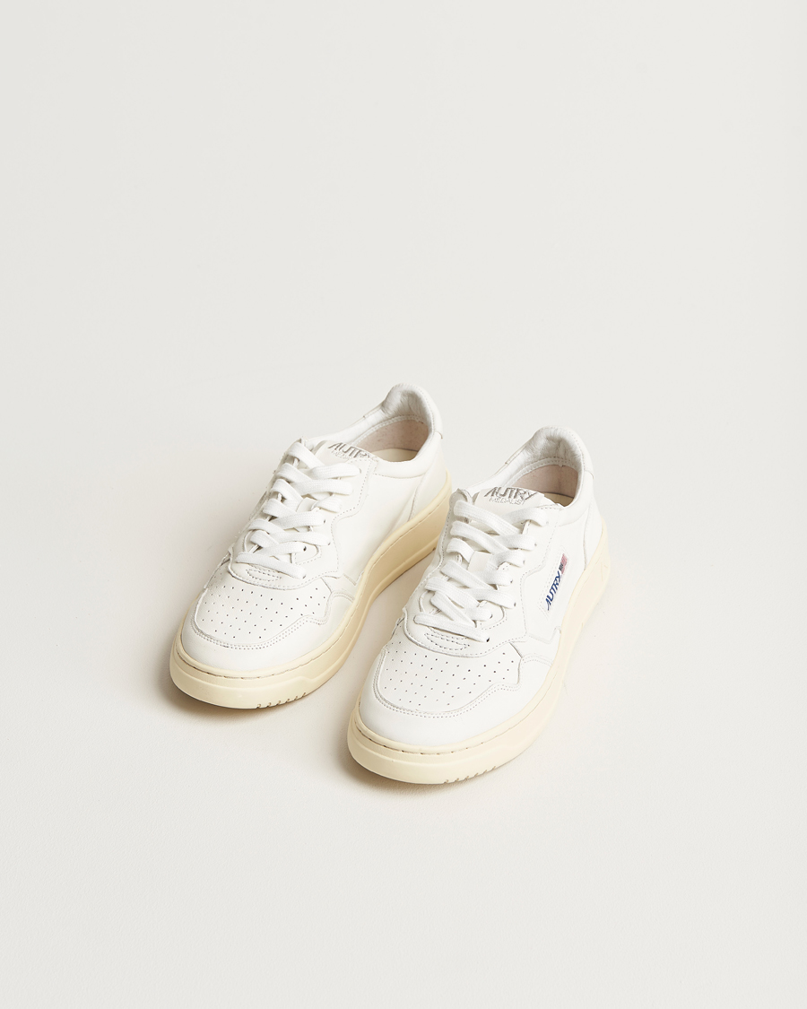 Heren |  | Autry | Medalist Low Super Soft Goat Leather Sneaker White