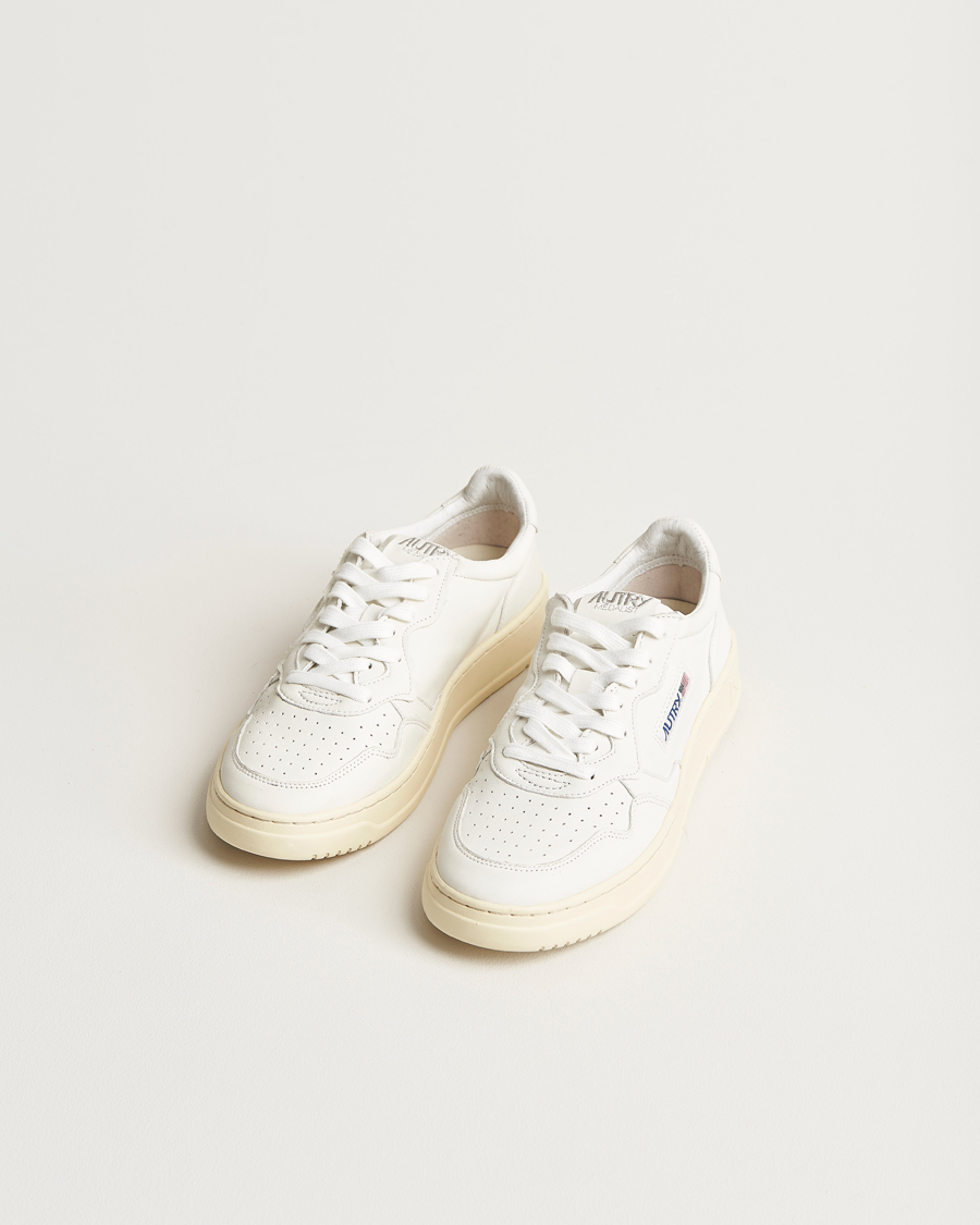 Heren | Schoenen | Autry | Medalist Low Super Soft Goat Leather Sneaker White