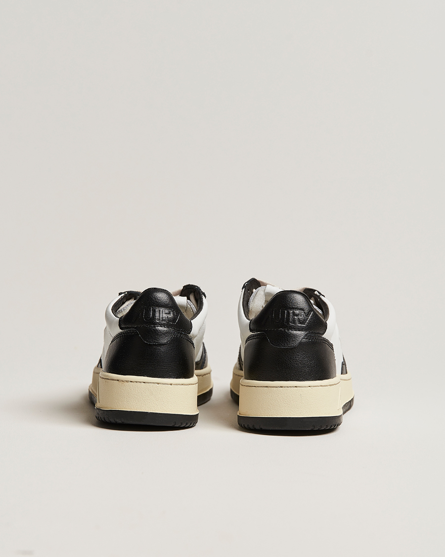 Heren | Sneakers | Autry | Medalist Low Super Soft Goat Leather Sneaker White/Black