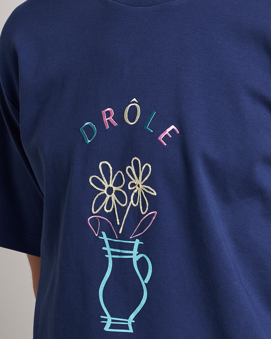 Heren | T-shirts | Drôle de Monsieur | Pot de Fleur T-Shirt Navy