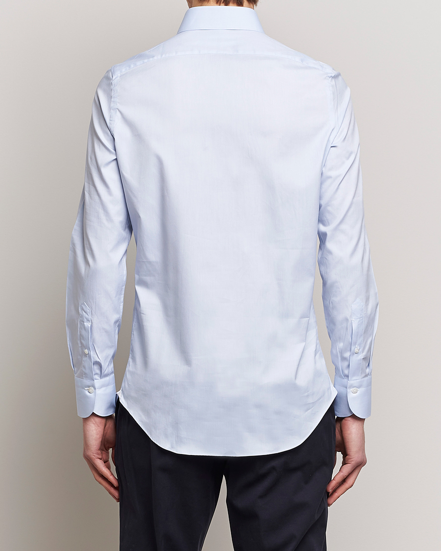 Heren | Overhemden | Finamore Napoli | Tokyo Slim Oxford Popover Shirt Light Blue