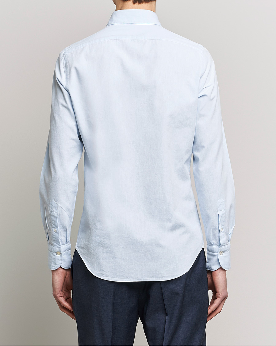 Heren | Overhemden | Finamore Napoli | Tokyo Slim Chambray Shirt Light Blue