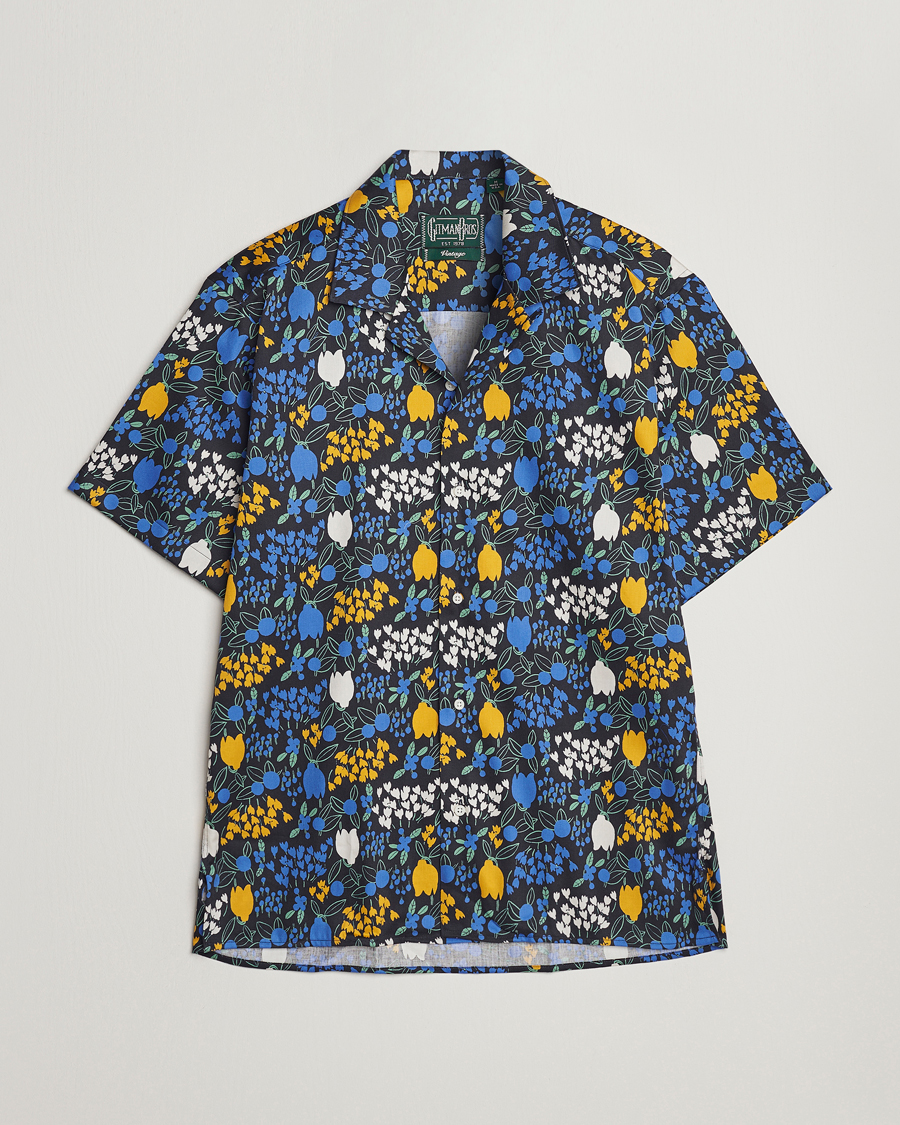 Heren | Overhemden | Gitman Vintage | Tulip Fields Camp Shirt Blue