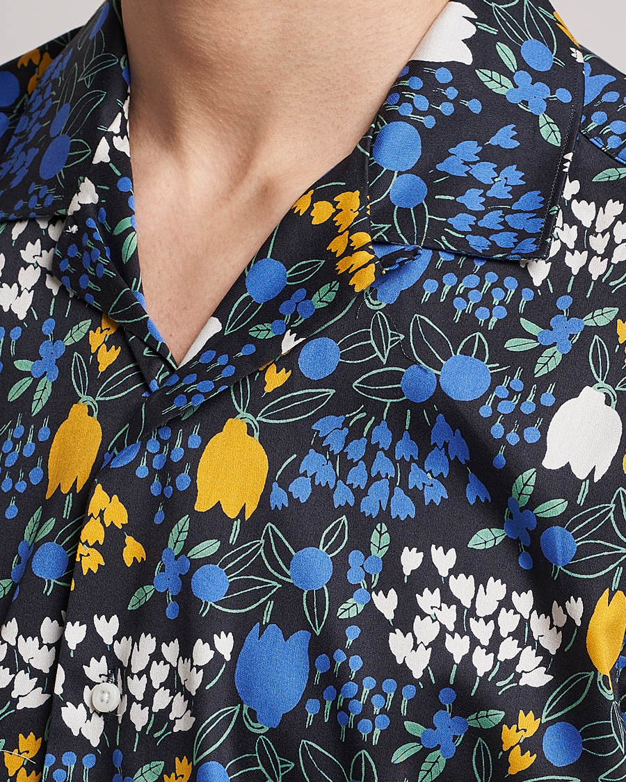 Heren | Overhemden | Gitman Vintage | Tulip Fields Camp Shirt Blue