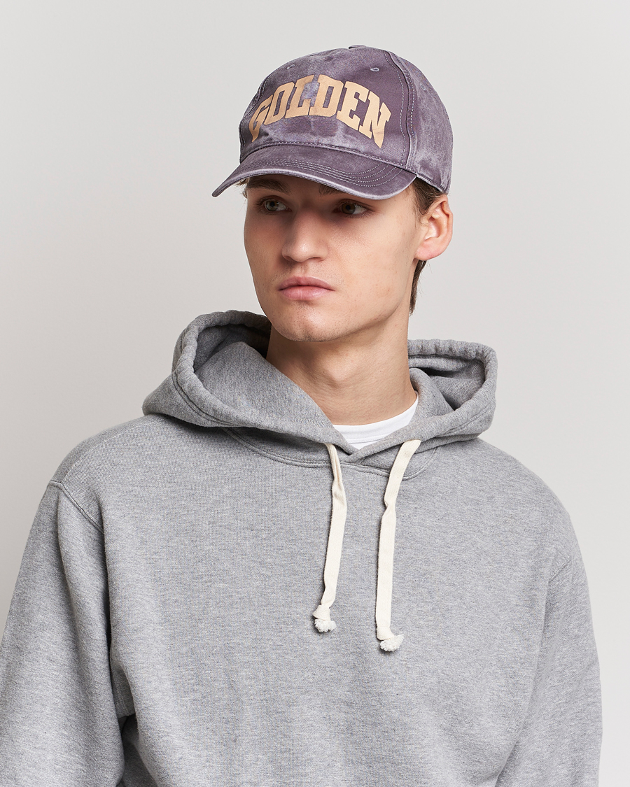 Heren | Golden Goose Deluxe Brand Distressed Cotton Baseball Cap Marzipan | Golden Goose | Deluxe Brand Distressed Cotton Baseball Cap Marzipan