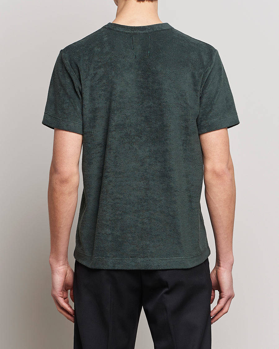 Heren | T-shirts | Howlin' | Fons Cotton Blend Terry Pocket Tee Greenish