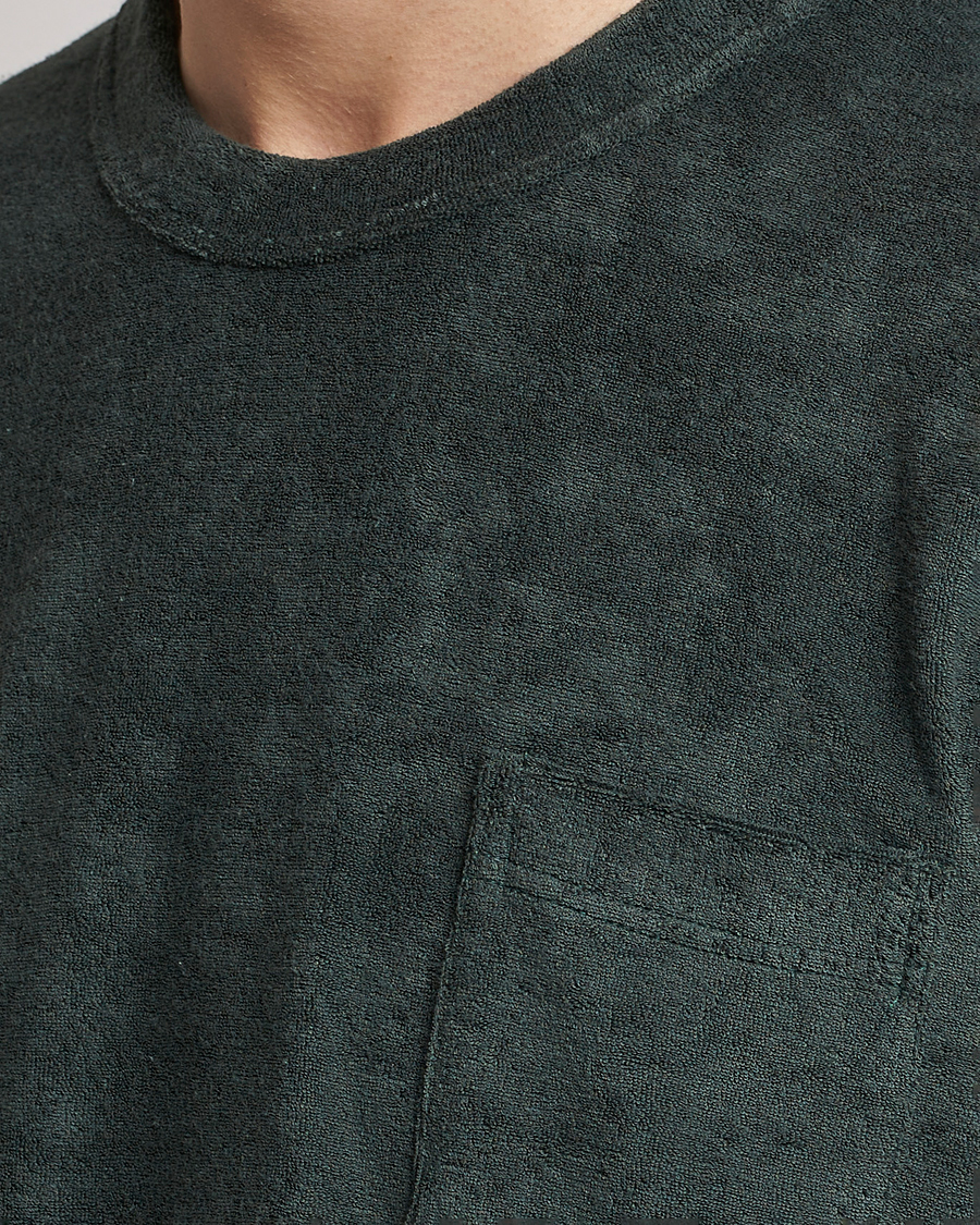 Heren | T-shirts | Howlin' | Fons Cotton Blend Terry Pocket Tee Greenish