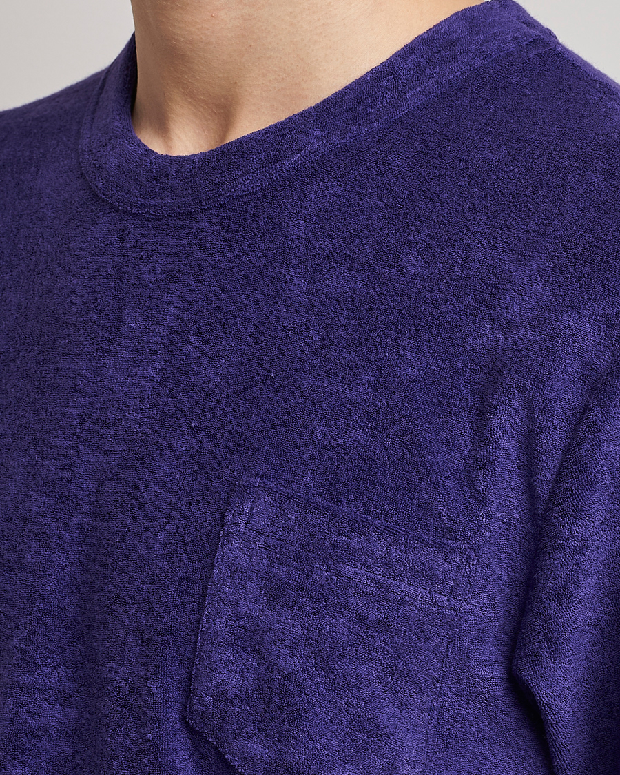 Heren | T-shirts | Howlin' | Fons Cotton Blend Terry Pocket Tee Purple Eyes