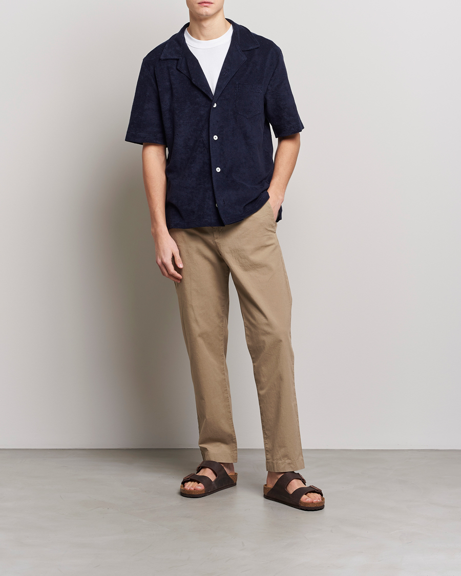 Heren | Overhemden | Howlin' | Short Sleeve Terry Shirt Navy