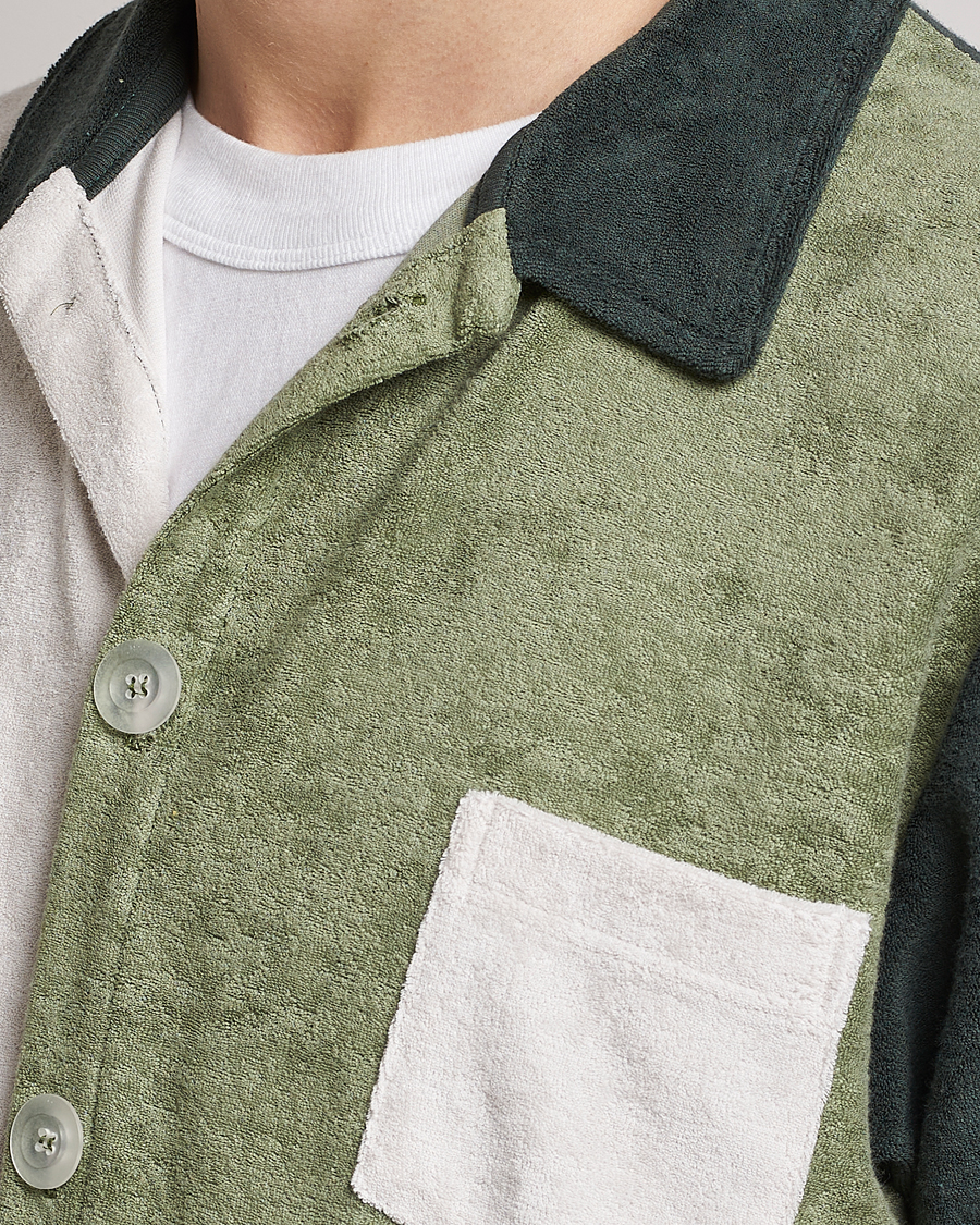 Heren | Overhemden | Howlin' | Short Sleeve Color Block Terry Shirt Agave