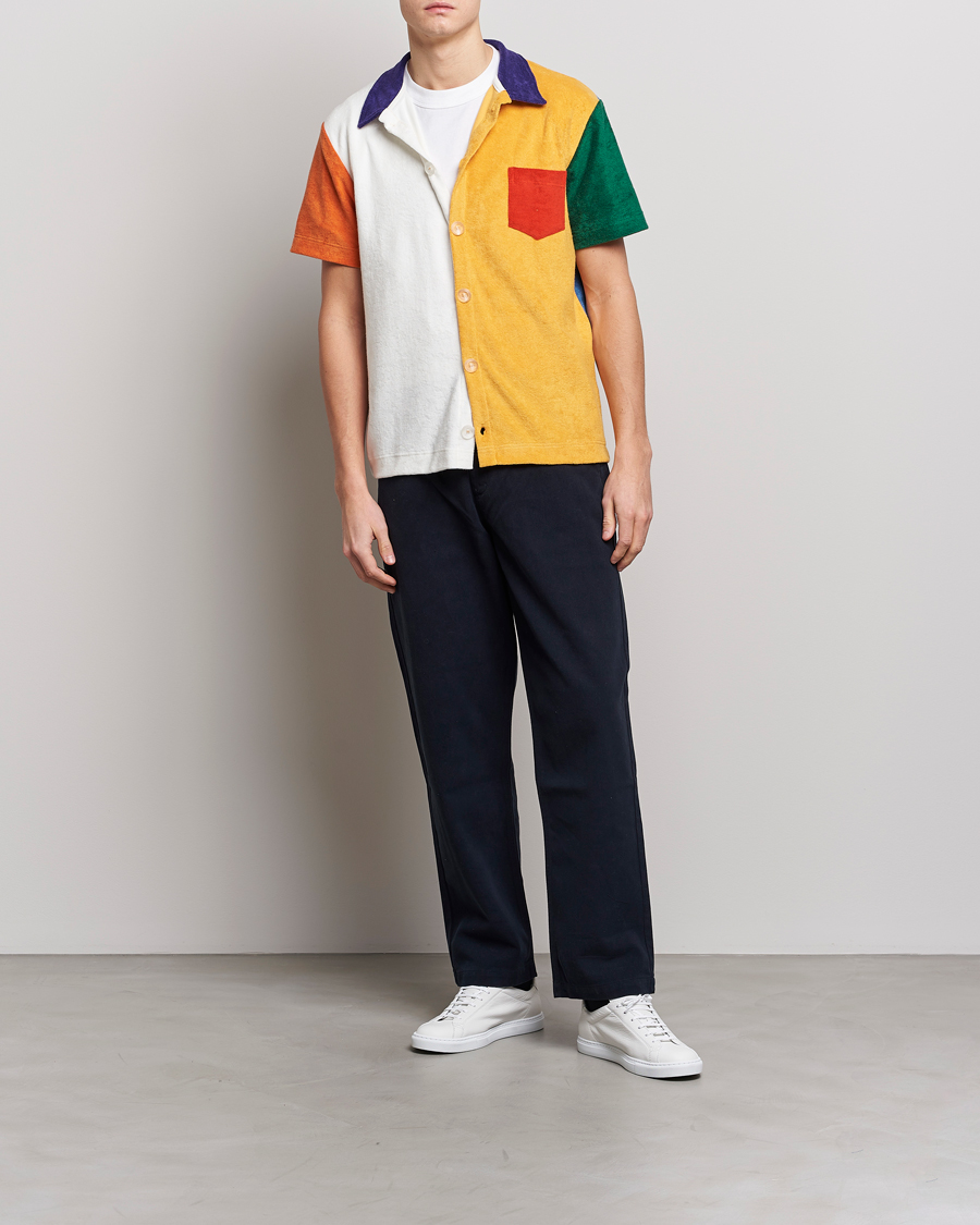 Heren | Overhemden | Howlin' | Short Sleeve Color Block Terry Shirt Butter In The Sun