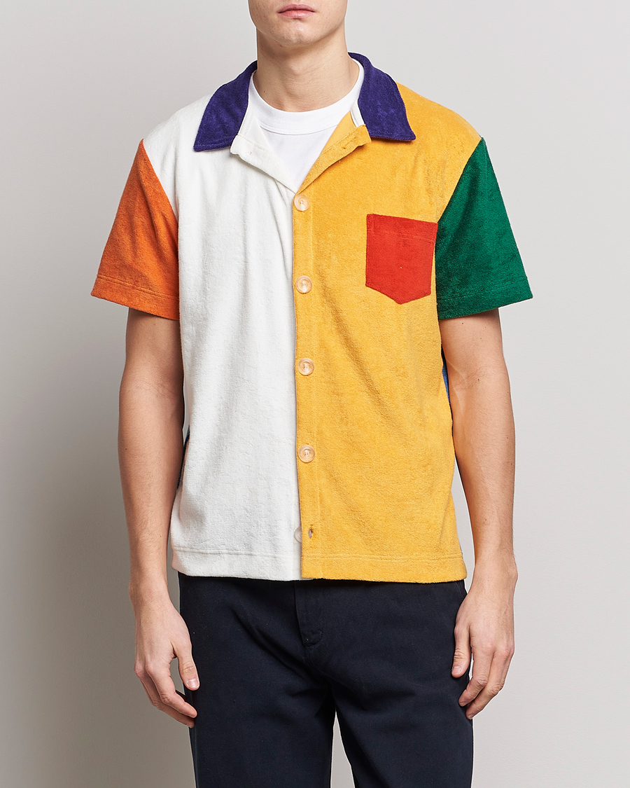 Heren | Overhemden | Howlin' | Short Sleeve Color Block Terry Shirt Butter In The Sun