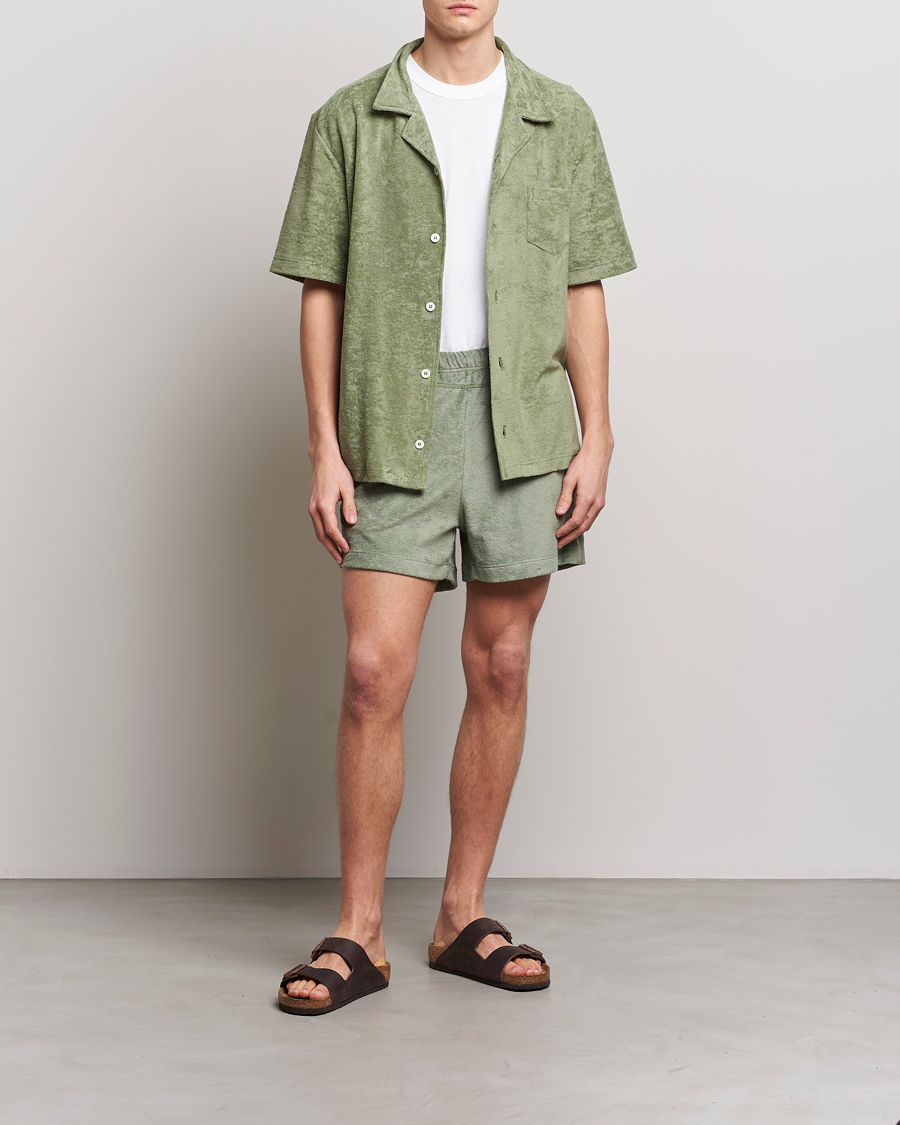 Heren | Korte broek | Howlin' | Cotton Blend Terry Shorts Agave