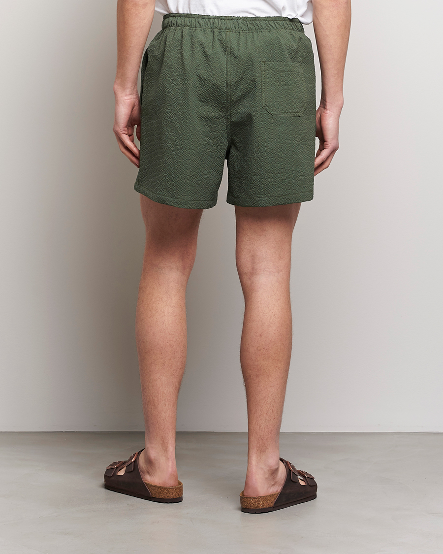 Heren | Korte broek | Howlin' | Cotton Seersucker Shorts Greenish