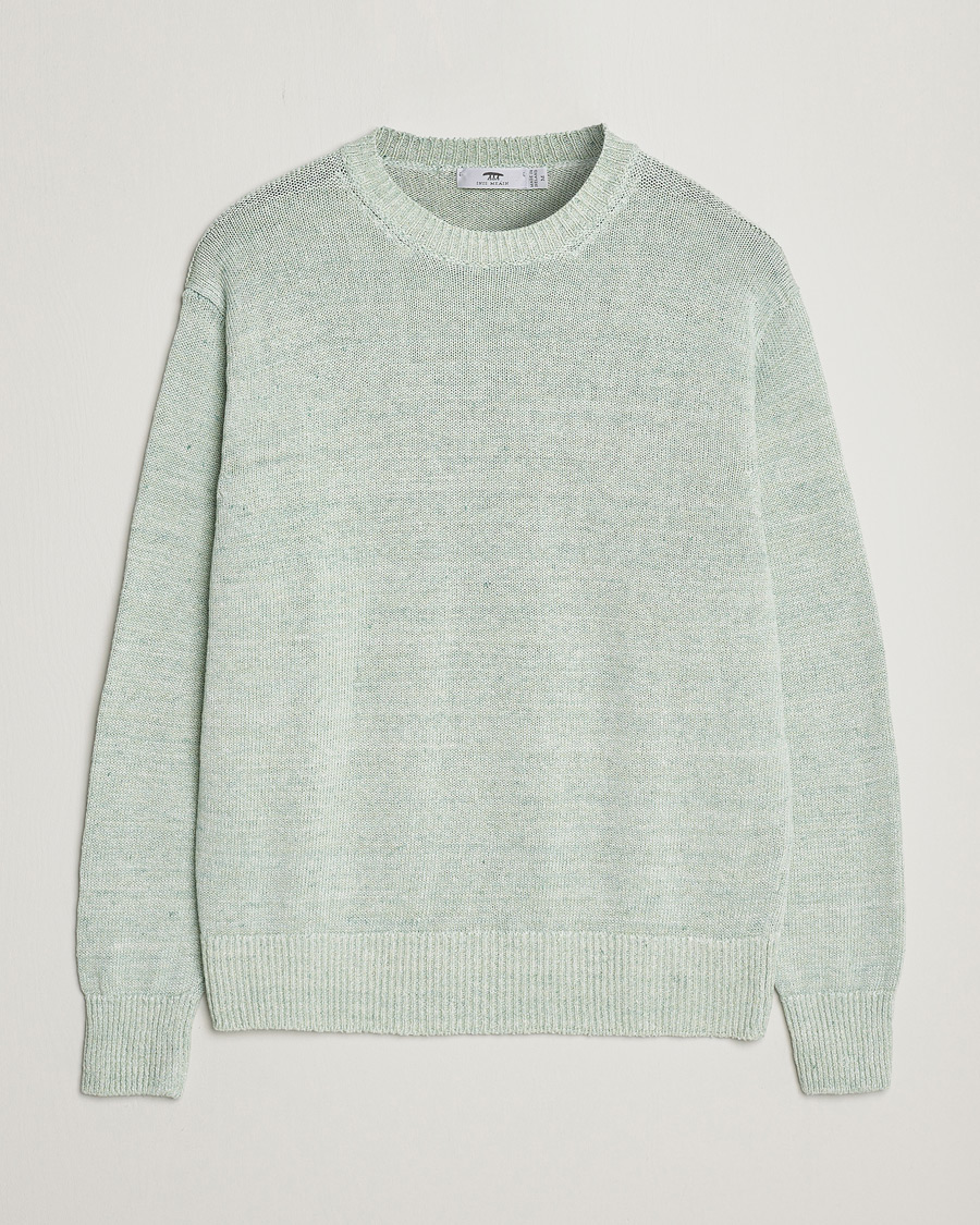Heren | Truien | Inis Meáin | Donegal Washed Linen Crew Neck Mint