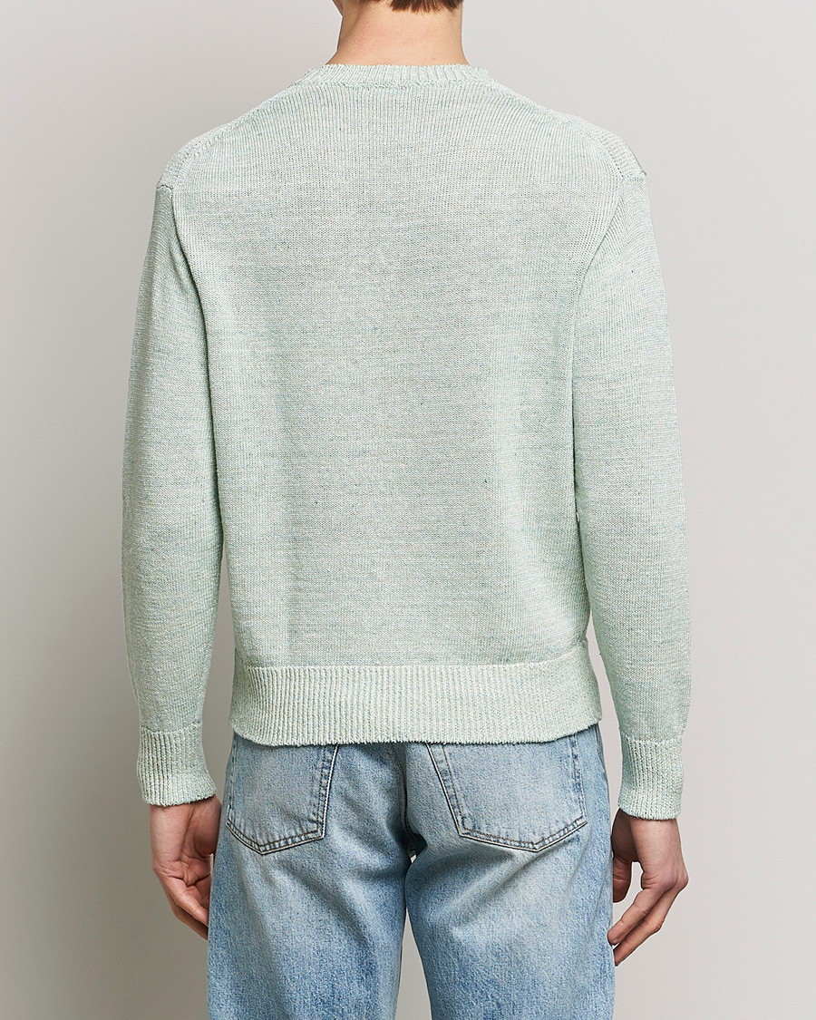 Heren | Truien | Inis Meáin | Donegal Washed Linen Crew Neck Mint