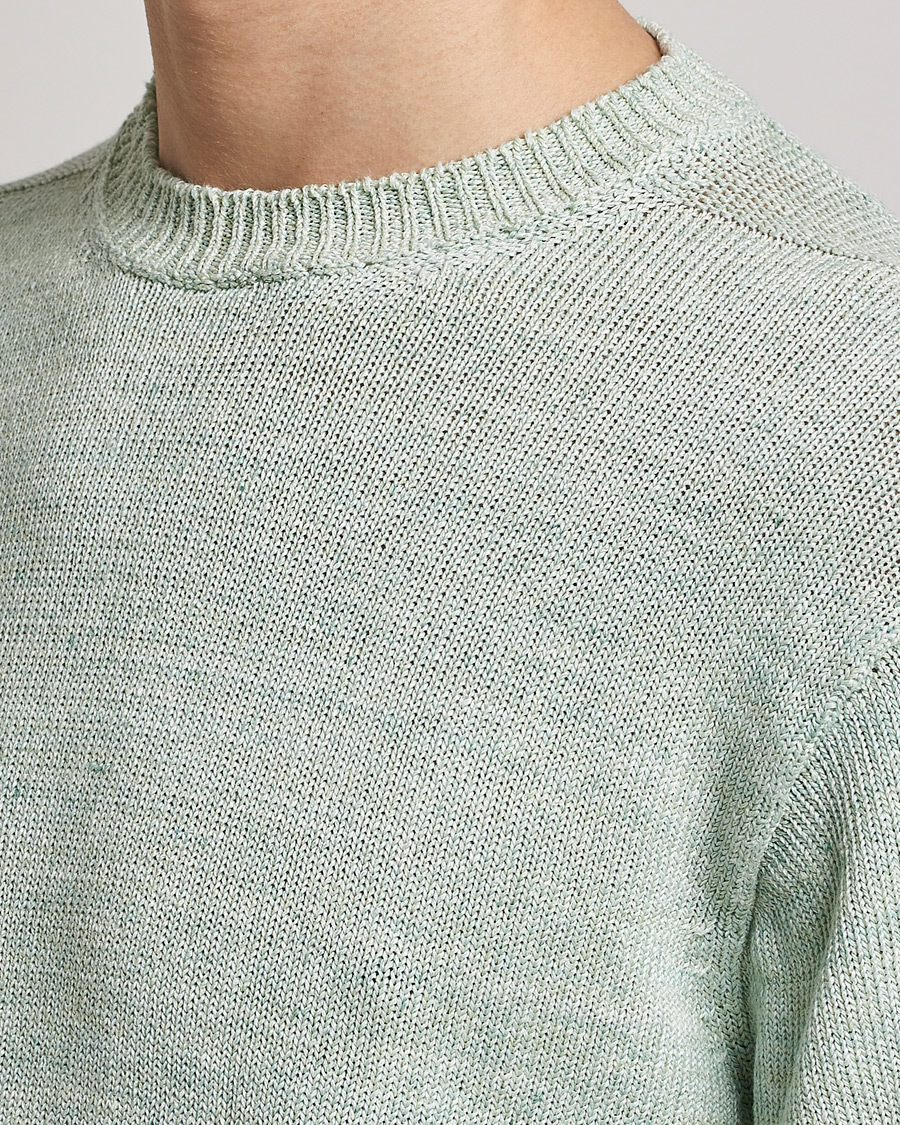 Heren | Truien | Inis Meáin | Donegal Washed Linen Crew Neck Mint