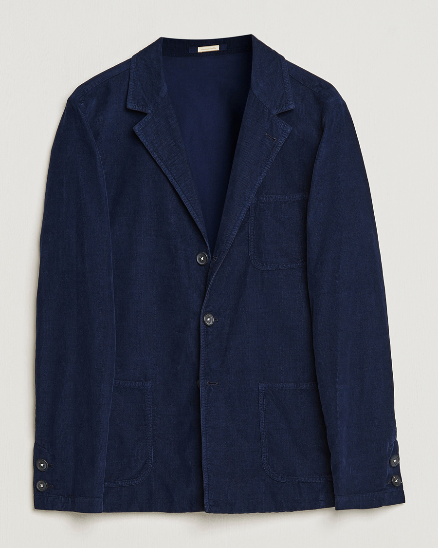 Heren | Blazers | Massimo Alba | Baglietto Baby Corduroy Jacket Navy