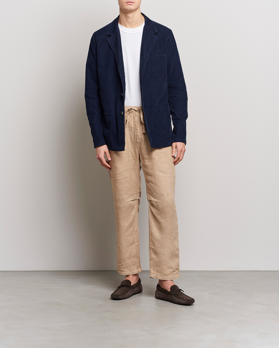 Heren | Blazers | Massimo Alba | Baglietto Baby Corduroy Jacket Navy