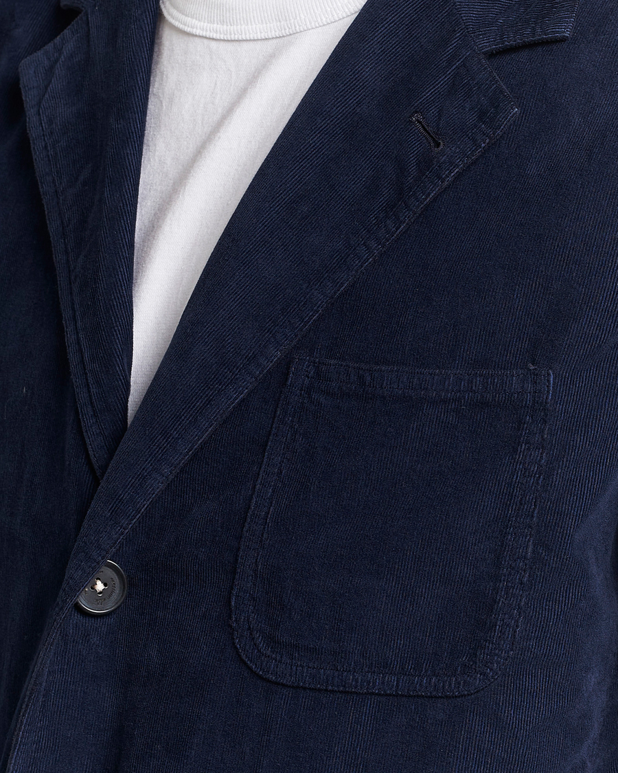 Heren | Blazers | Massimo Alba | Baglietto Baby Corduroy Jacket Navy