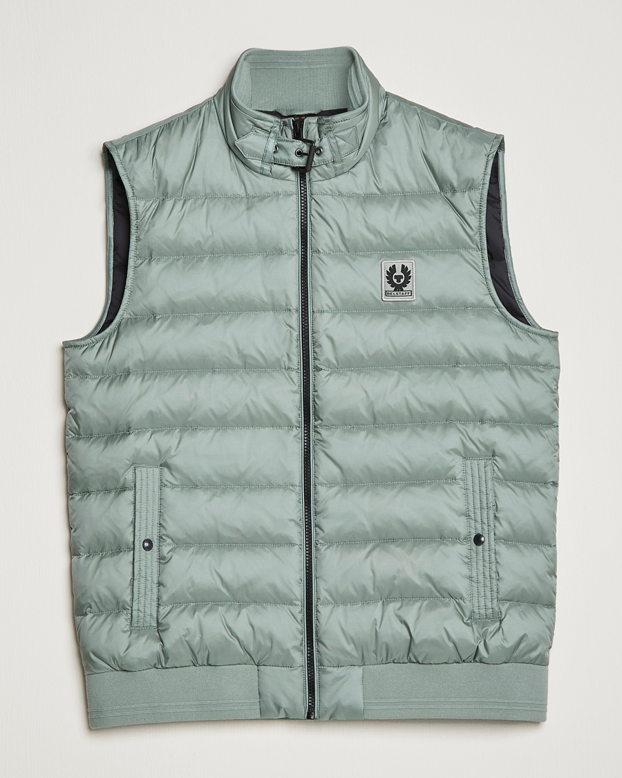 Heren | Gilets | Belstaff | Circuit Padded Gilet Steel Green