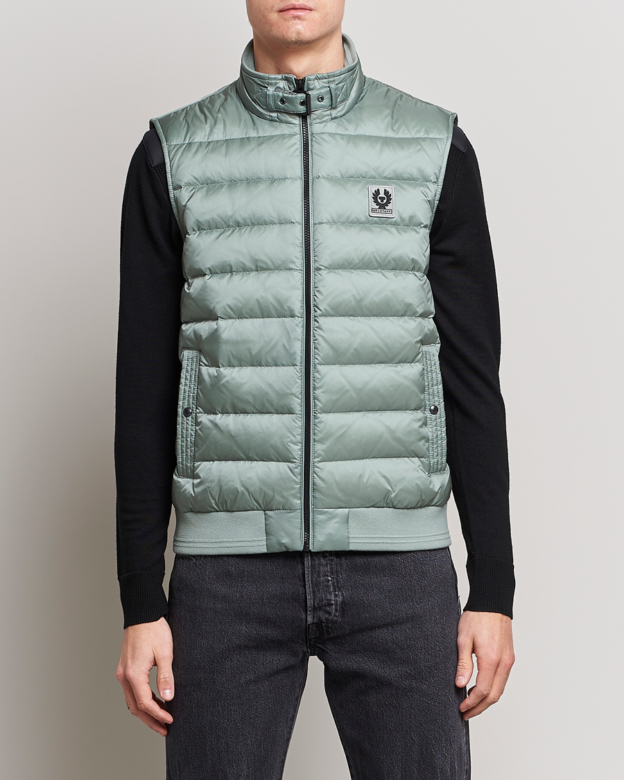 Heren | Gilets | Belstaff | Circuit Padded Gilet Steel Green