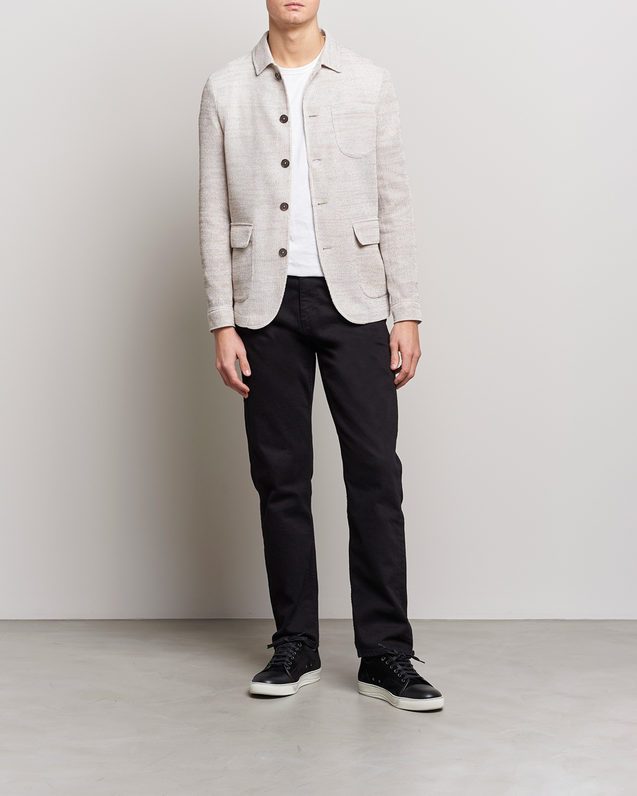 Heren | Blazers | Emporio Armani | Cotton Knitted Jacket Sand
