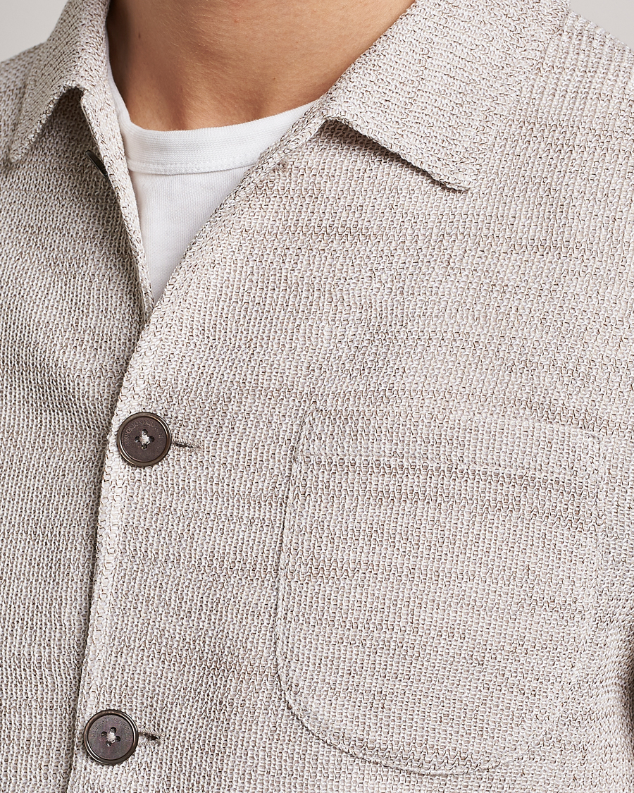 Heren | Blazers | Emporio Armani | Cotton Knitted Jacket Sand