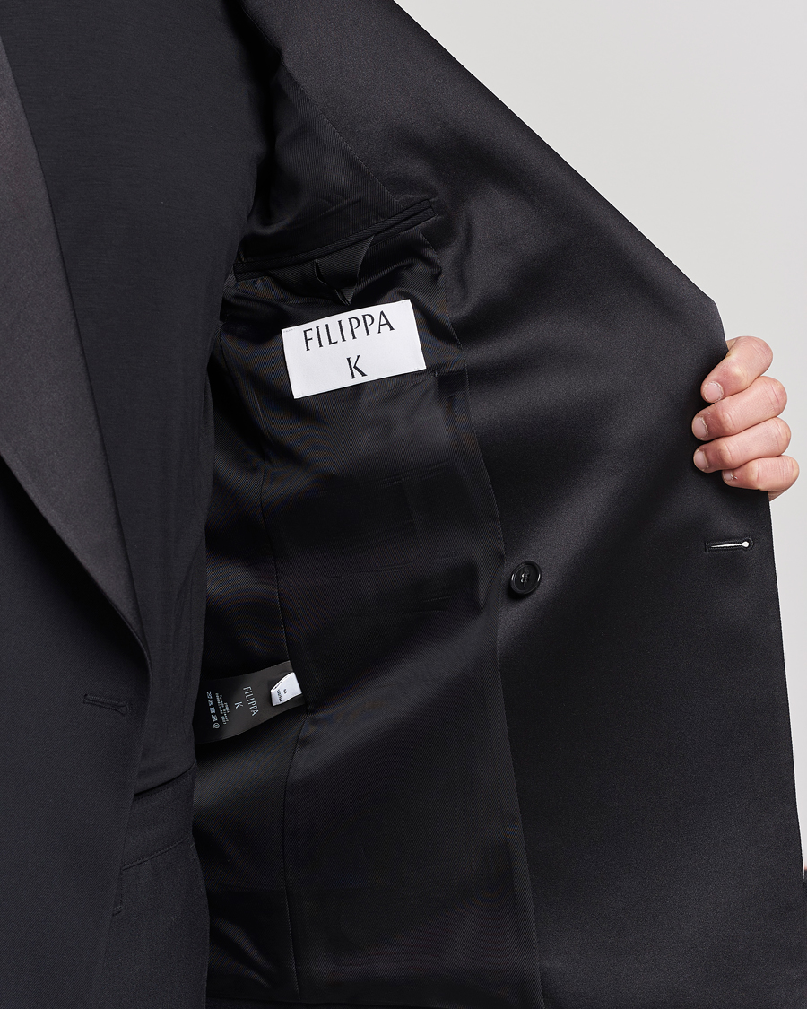 Heren | Blazers | Filippa K | Tuxedo Blazer Black