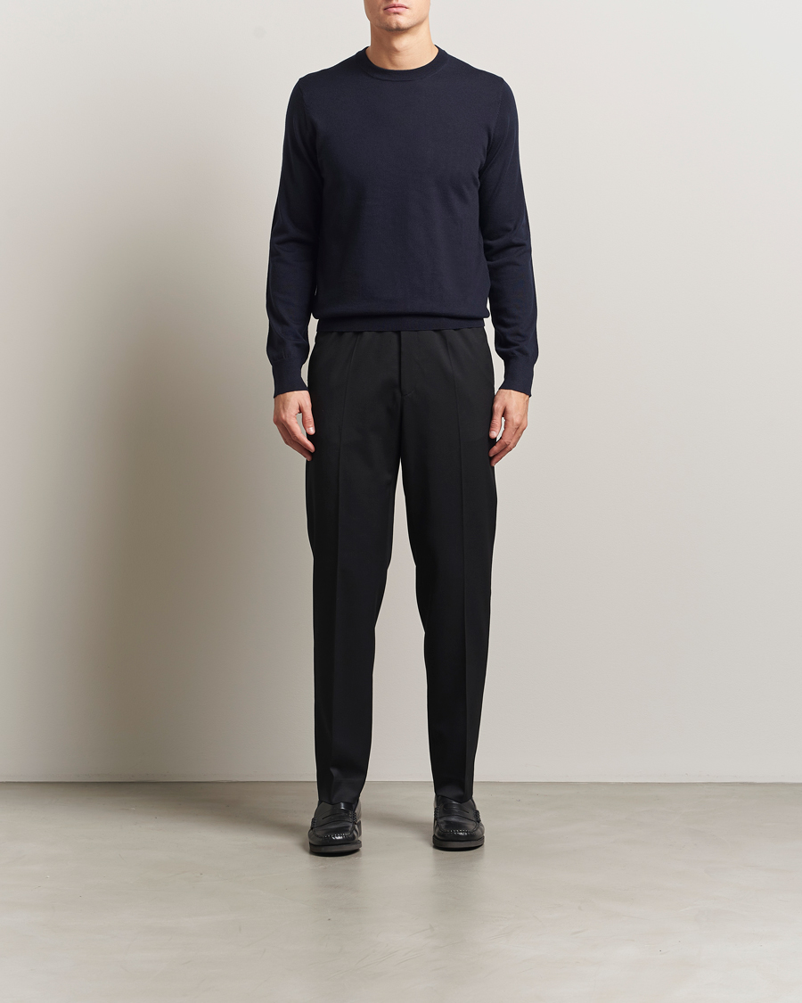 Heren | Broeken | Filippa K | Theo Relaxed Wool Trousers Black