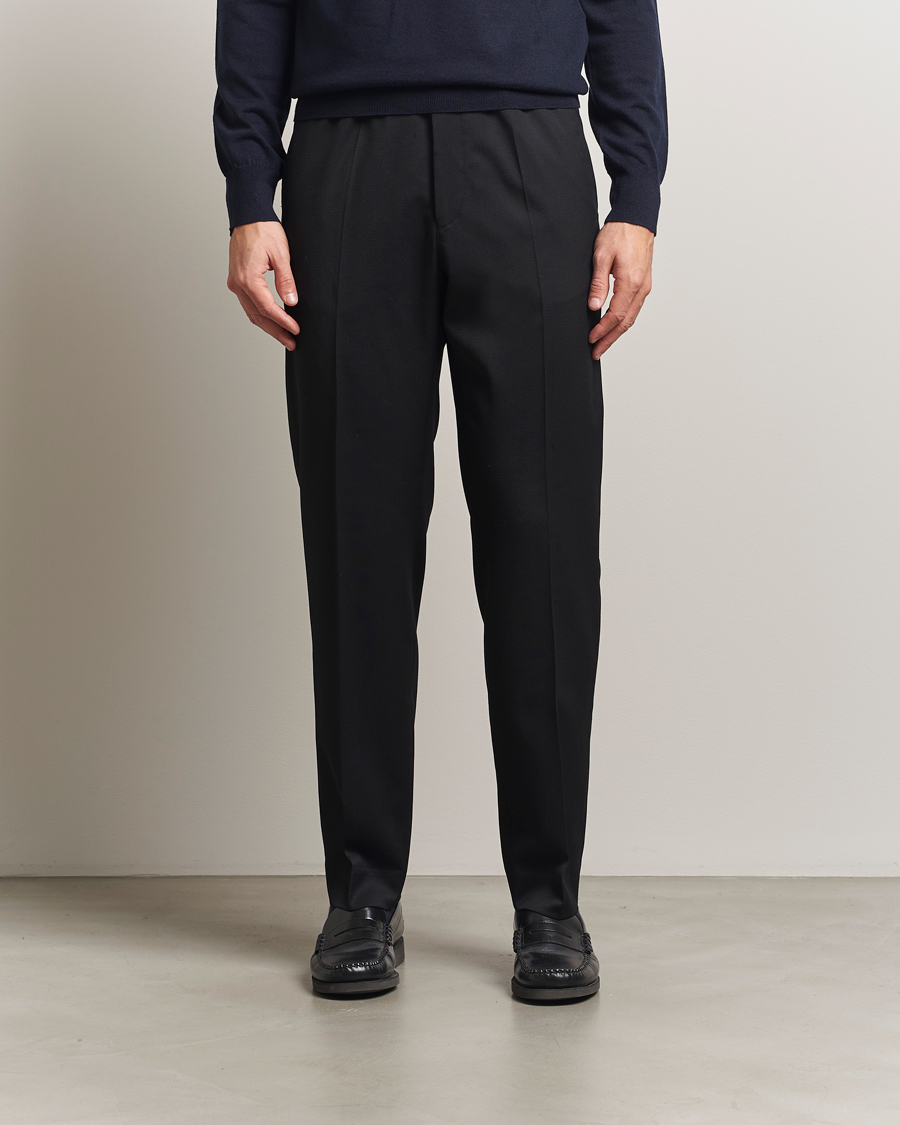 Heren | Broeken | Filippa K | Theo Relaxed Wool Trousers Black
