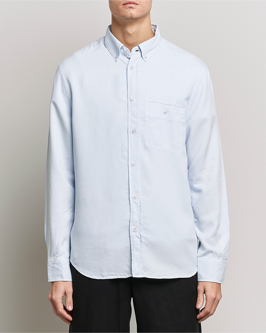 Heren | Overhemden | Filippa K | Zachary Lyocell Shirt Ice Blue