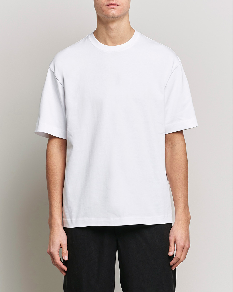 Heren | Witte T-shirts | Filippa K | Heavy Cotton Crew Neck T-Shirt White