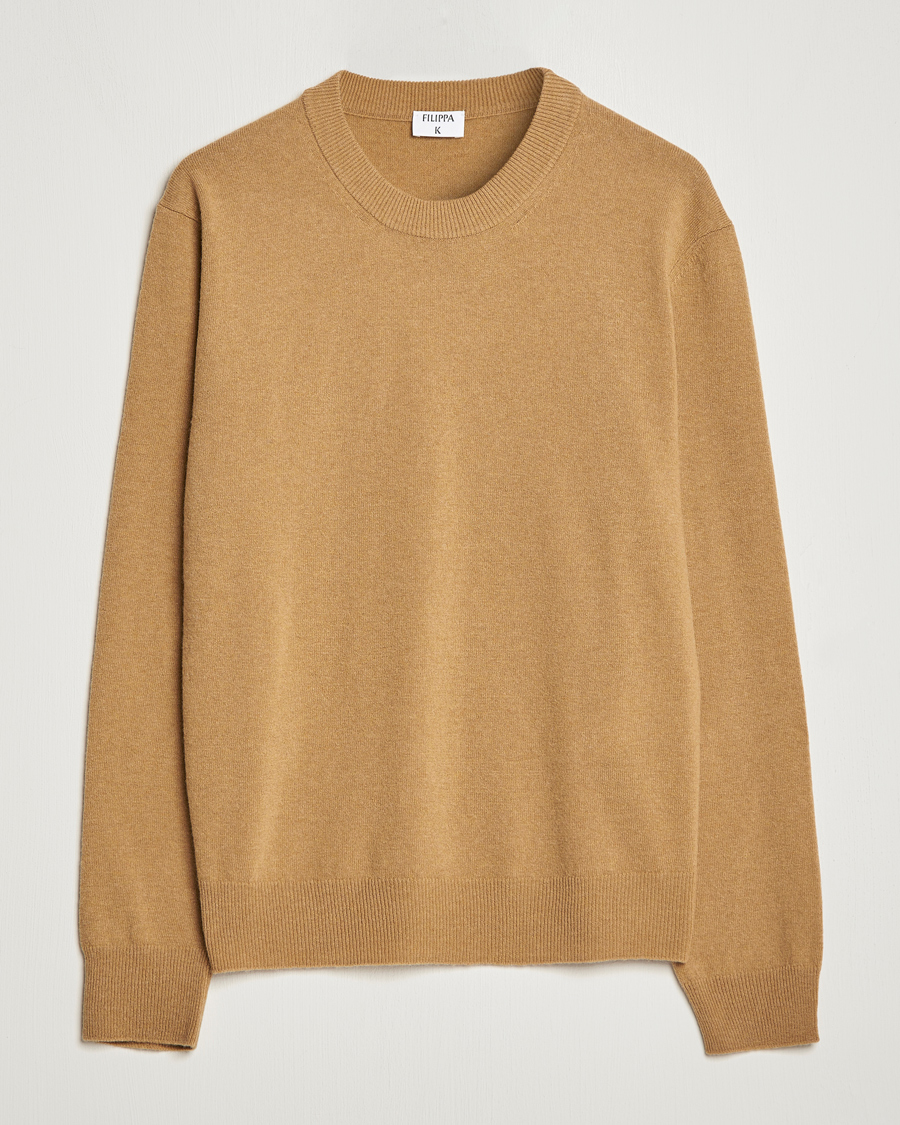 Heren | Truien | Filippa K | Relaxed Wool Sweater Butterscotch