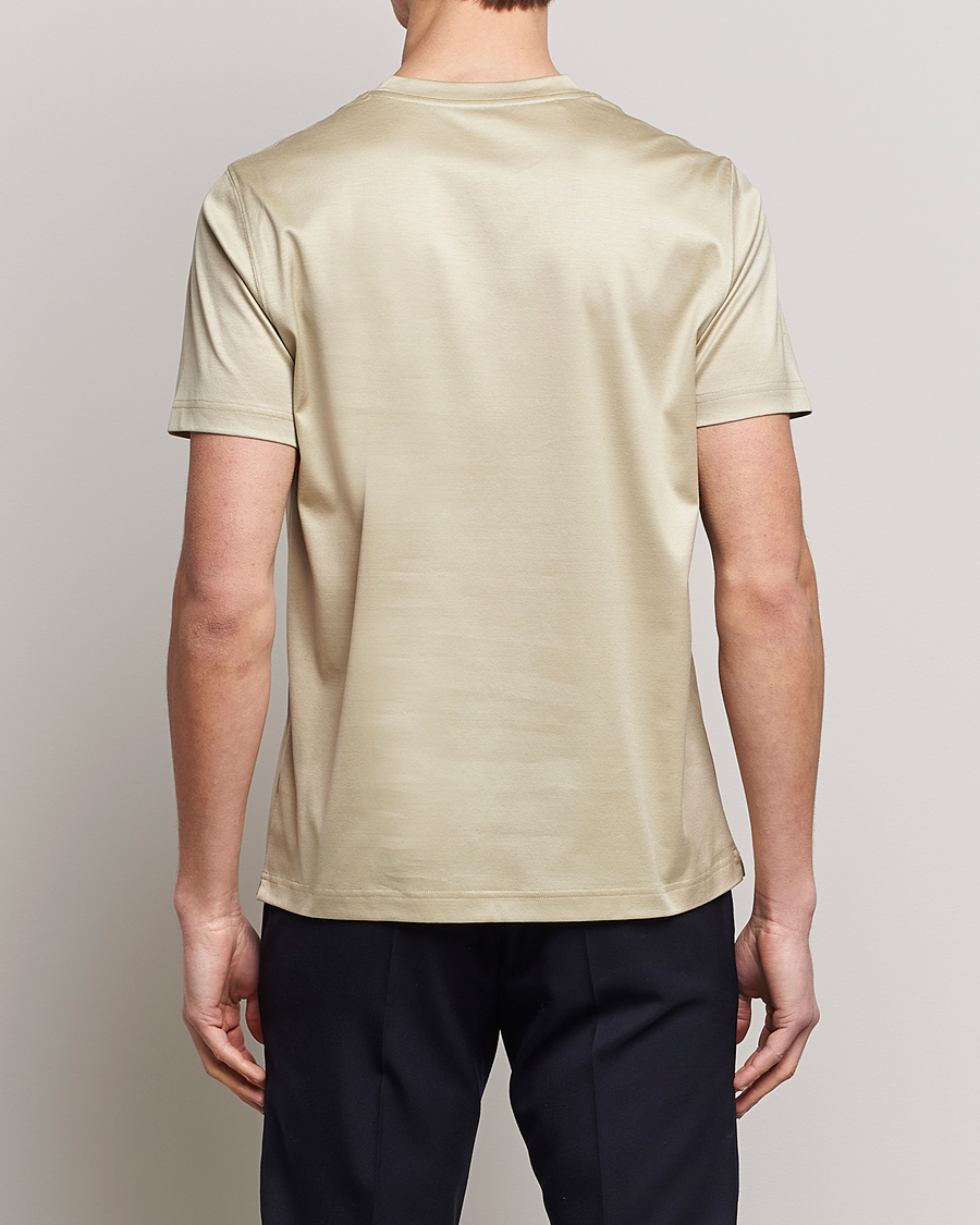Heren | T-shirts | Eton | Filo Di Scozia T-Shirt Light Brown