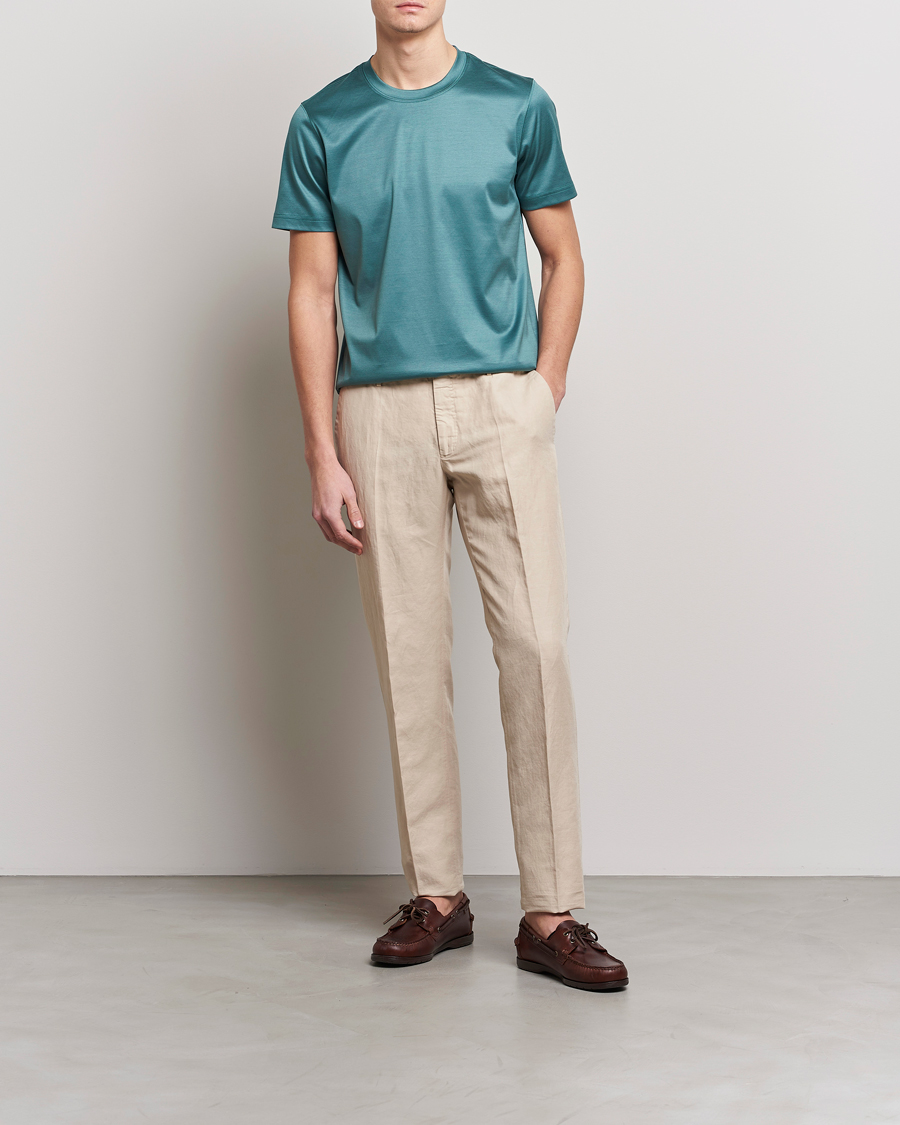 Heren | T-shirts | Eton | Filo Di Scozia T-Shirt Green