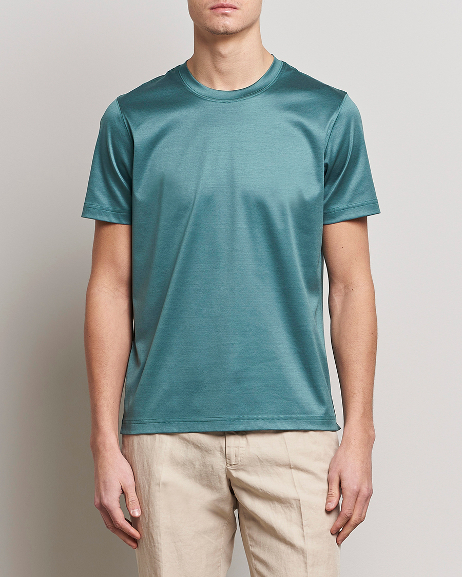 Heren | T-shirts | Eton | Filo Di Scozia T-Shirt Green