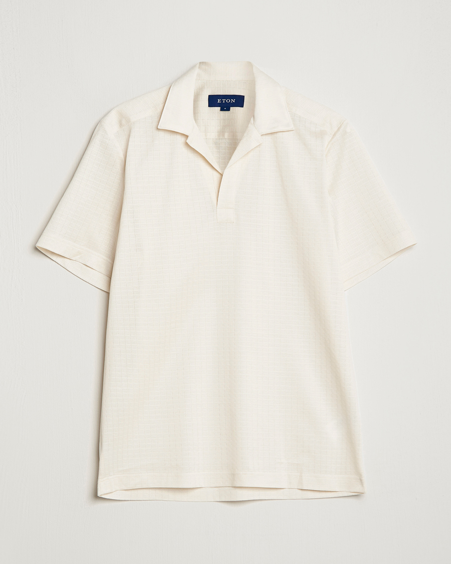 Heren | Polo's | Eton | Filo Di Scozia Open Collor Shirt White