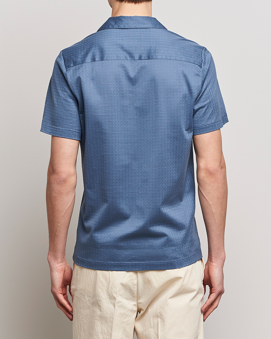 Heren | Polo's | Eton | Filo Di Scozia Open Collor Shirt Light Blue