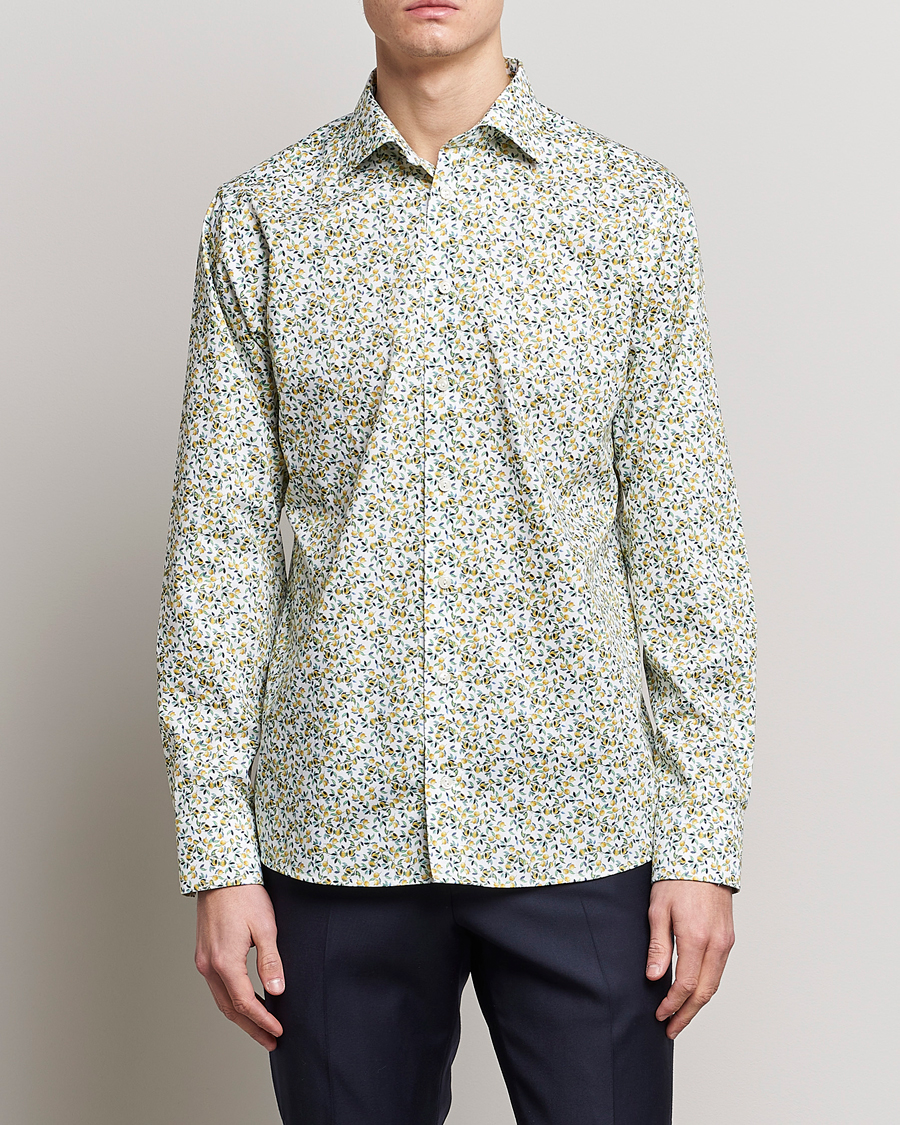 Heren | Overhemden | Eton | Signature Twill Slim Fit Shirt Lemon Print