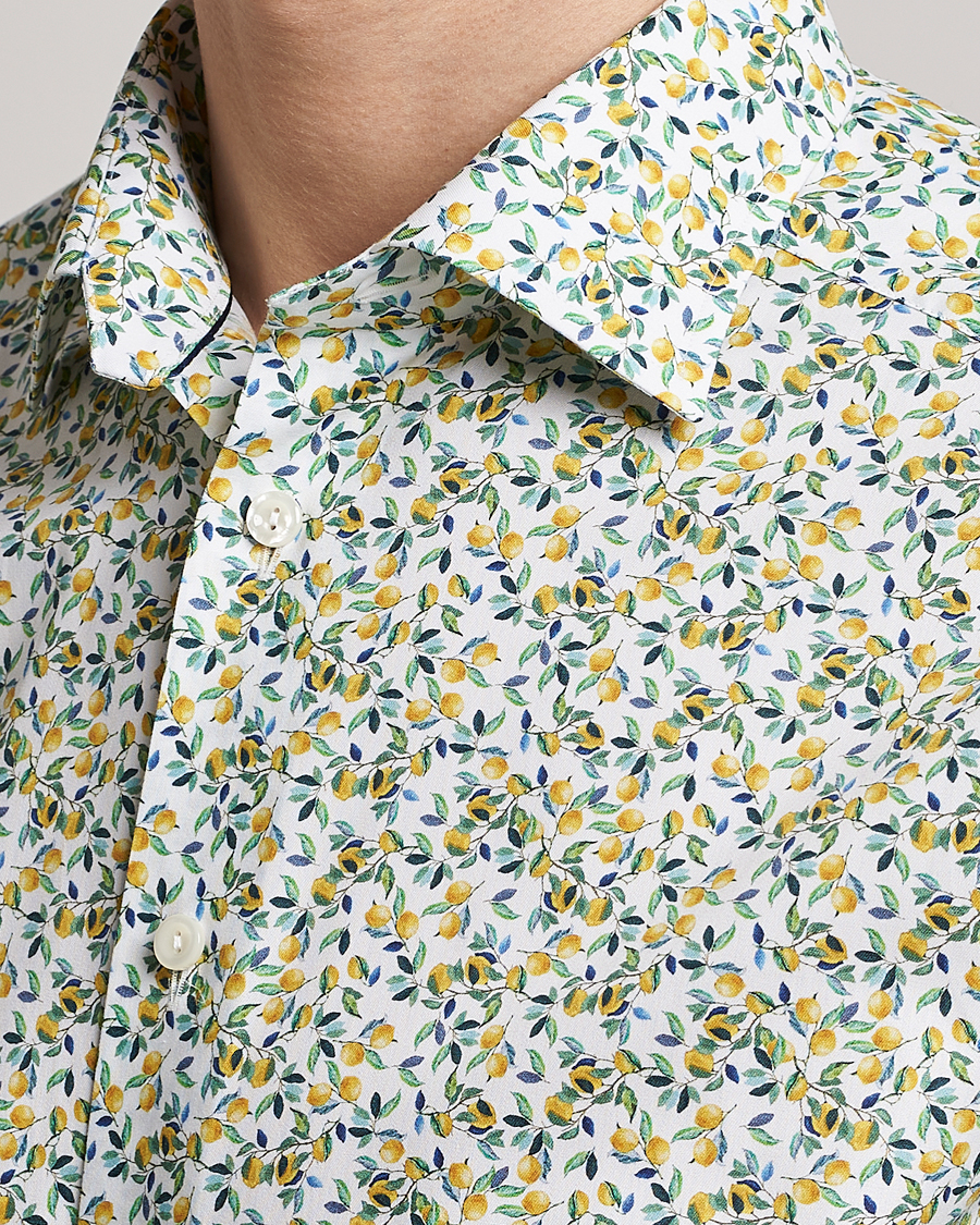 Heren | Overhemden | Eton | Signature Twill Slim Fit Shirt Lemon Print