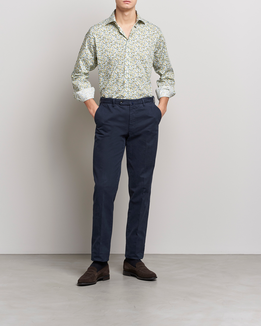 Heren | Overhemden | Eton | Signature Twill Contemporary Fit Shirt Lemon Print