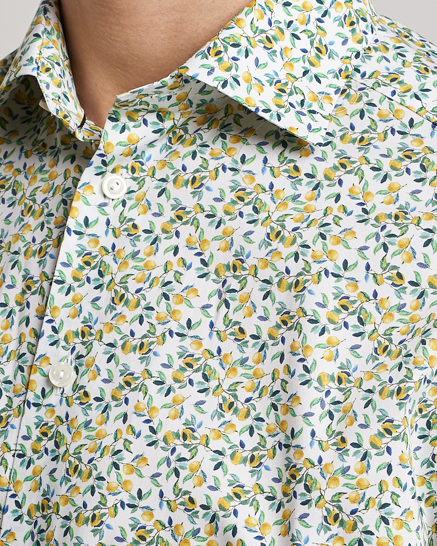 Heren | Overhemden | Eton | Signature Twill Contemporary Fit Shirt Lemon Print