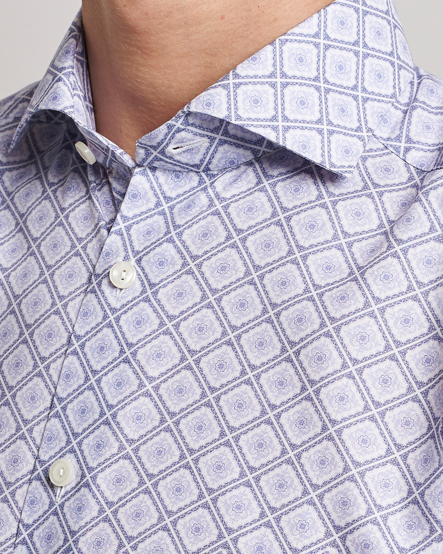 Heren | Overhemden | Eton | Medallon Twill Shirt Mid Blue
