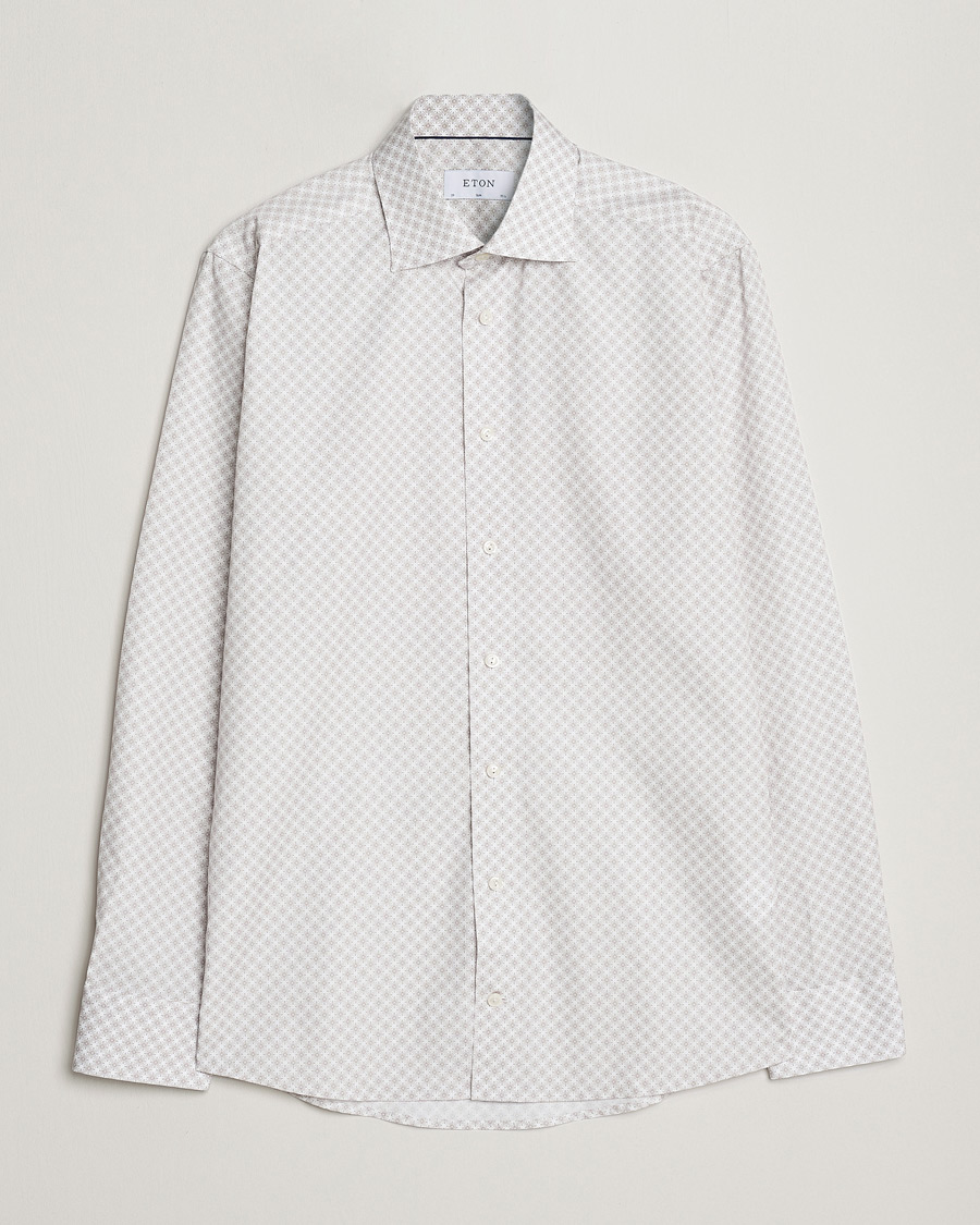 Heren | Overhemden | Eton | Signature Poplin Shirt Brown