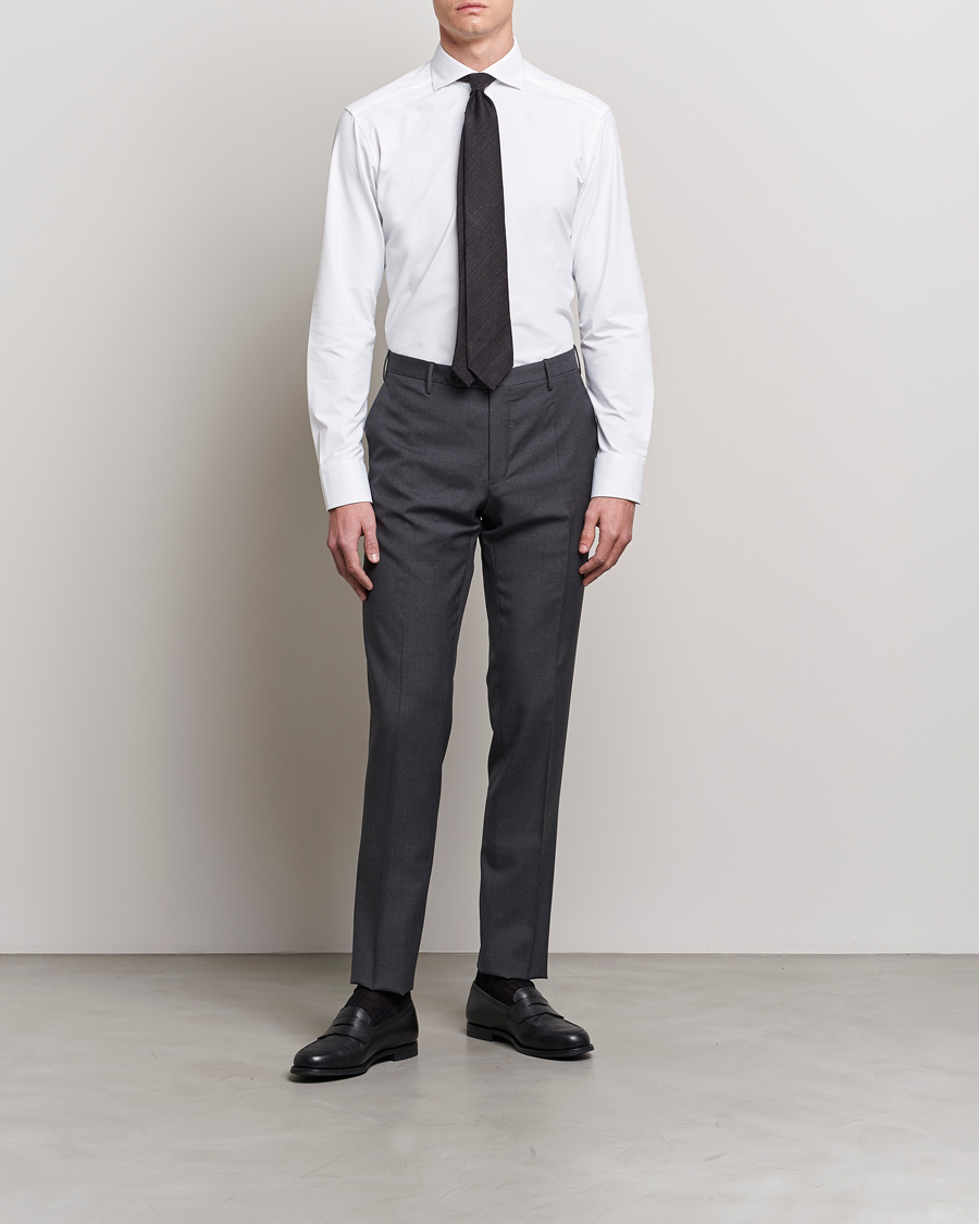 Heren | Overhemden | Eton | Slim Fit Four Way Stretch Shirt White