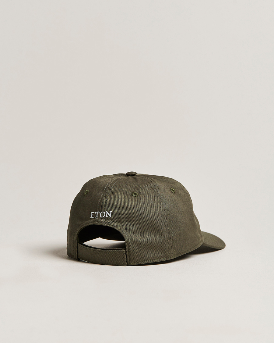 Heren | Eton Cotton Baseball Cap Green | Eton | Cotton Baseball Cap Green