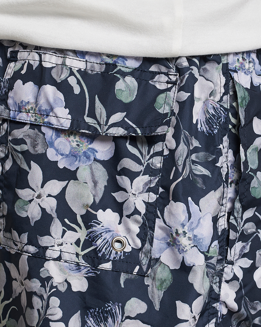 Heren | Zwembroek | Eton | Floral Swim Shorts Navy Blue
